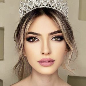 Damla Yüzüklü Stilize Gelin Tacı