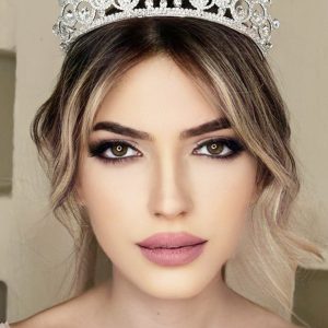 Damlalı Spiral Döngülü Gelin Tacı