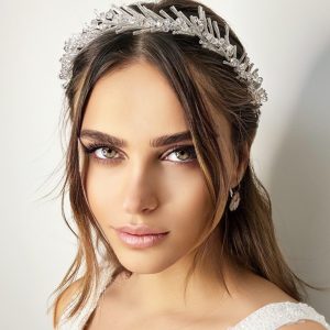 Zikron Kristal ve Buz Kristal Gelin Saç Aksesuarı