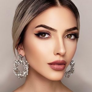 Büyük Taşlı Yuvarlak Gelin Küpesi