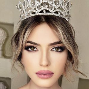 Zirkon Taş İşlemeli Gelin Tacı