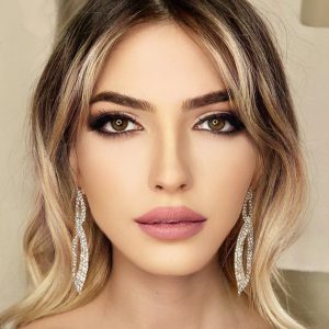 Kristal Taşlı Sarkıntılı Gelin Küpesi