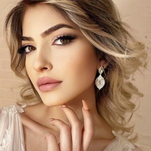 Minimal Kristal Taşlı Gelin Küpesi