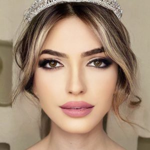 Minimal Su Damlası Motifli Gelin Tacı
