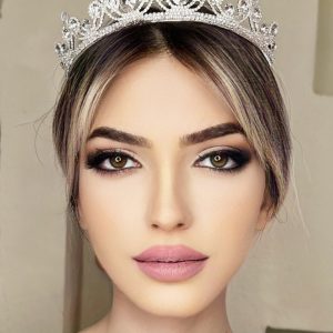 Minimal Taşlı Gelin Tacı