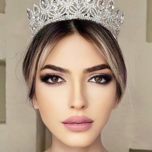 Stilize Kaşıkçı Elması Motifli Gelin Tacı
