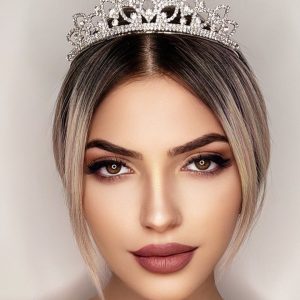 Zirkon Çiçekli Gelin Tacı