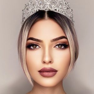 Zirkon Taşlı Gümüş Gelin Tac Modeli
