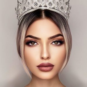 Prenses Parlak Taşlı Gelin Tacı