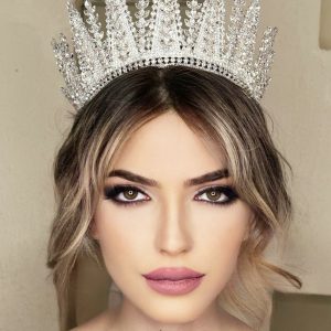 Yüksek Yaprak Motifli Gelin Tacı